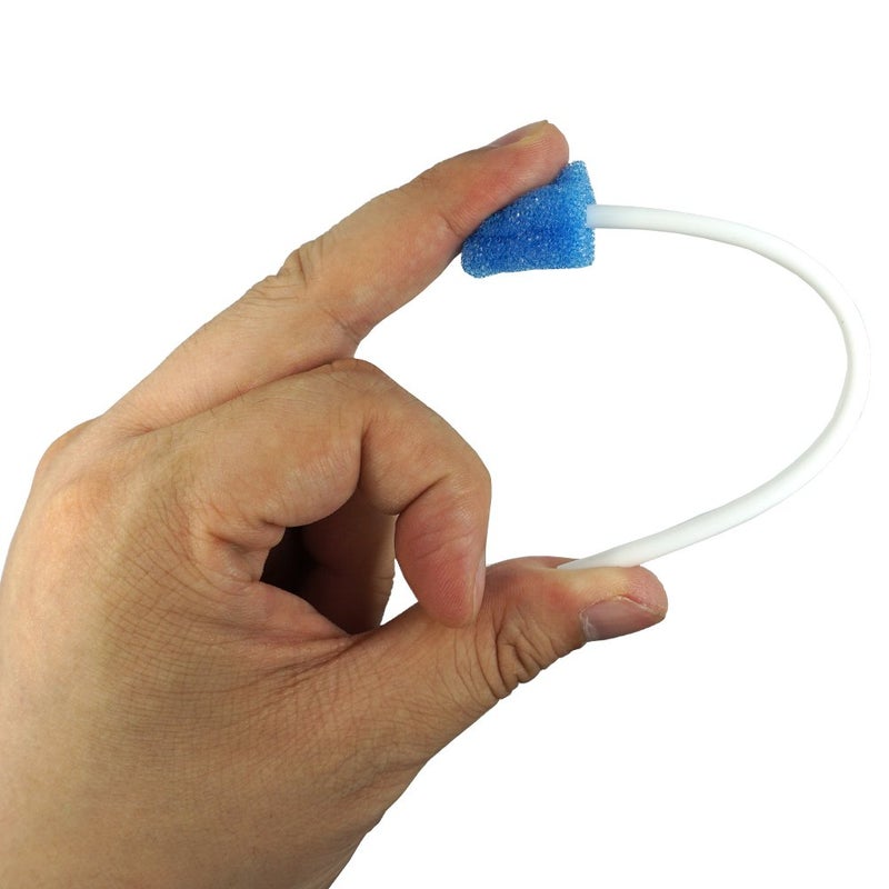 MUNKCARE Disposable Oral Sponge Swabs Unflavored-Dental Sponge Swabsticks Unflavored for Mouth & Gum Cleaning 100 Counts (Blue Coarse) - Image 4
